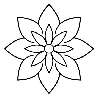 Boyama sayfaları için soyut mandala süsü