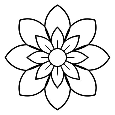 Boyama sayfaları için soyut mandala süsü