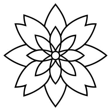 Boyama sayfaları için soyut mandala süsü