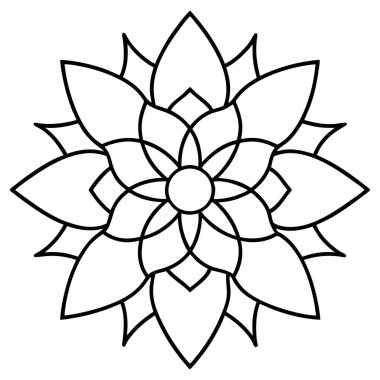 Boyama kitabı veya sayfa için soyut mandala süsü