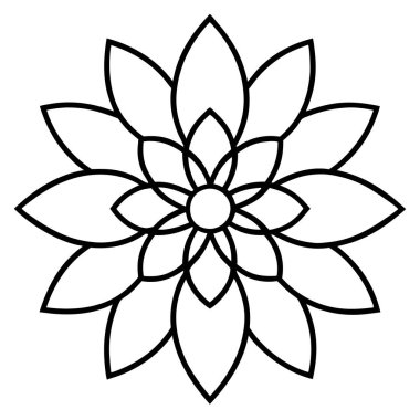 Boyama kitabı veya sayfa için soyut mandala süsü