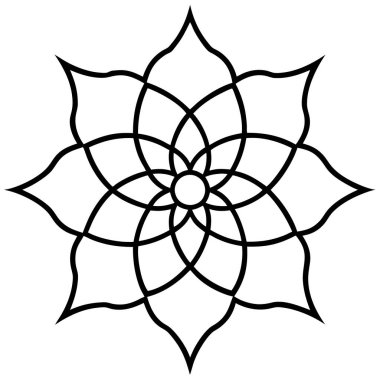 Boyama kitabı veya sayfa için soyut mandala süsü