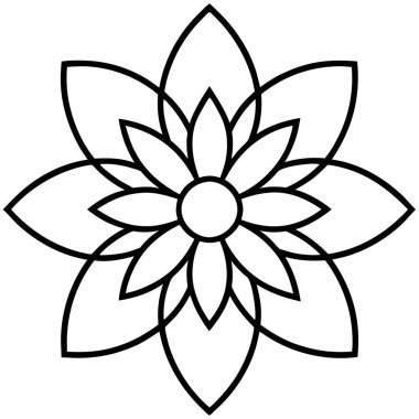 Boyama kitabı veya sayfa için soyut mandala süsü