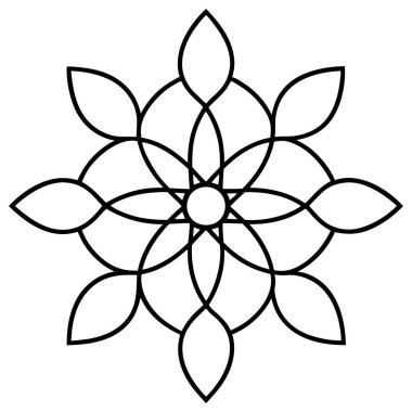 Boyama kitabı veya sayfa için soyut mandala süsü