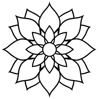 Boyama kitabı veya sayfa için soyut mandala süsü