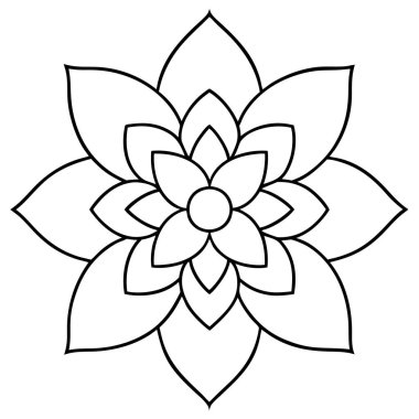 Boyama kitabı veya sayfa için soyut mandala süsü