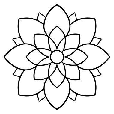 Boyama kitabı veya sayfa için soyut mandala süsü