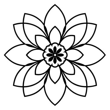 Boyama kitabı veya sayfa için soyut mandala süsü