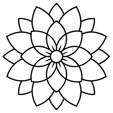 Boyama kitabı veya sayfa için soyut mandala süsü