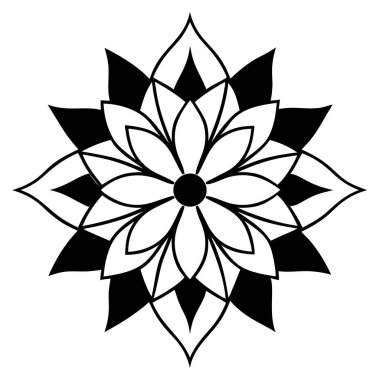 Boyama kitabı veya sayfa için soyut mandala süsü