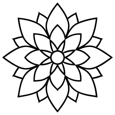 Boyama kitabı veya sayfa için soyut mandala süsü