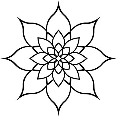 Boyama kitabı veya sayfa için soyut mandala süsü