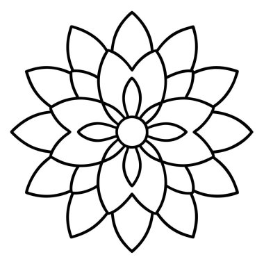 Boyama kitabı veya sayfa için soyut mandala süsü