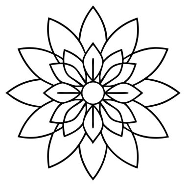 Boyama kitabı veya sayfa için soyut mandala süsü