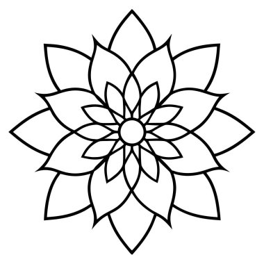 Boyama kitabı veya sayfa için soyut mandala süsü