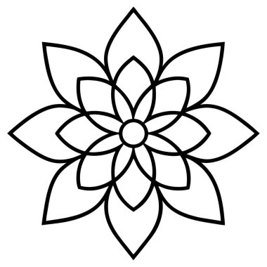 Boyama kitabı veya sayfa için soyut mandala süsü