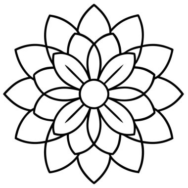 Boyama kitabı veya sayfa için soyut mandala süsü