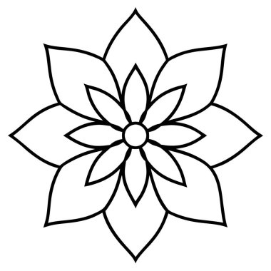 Boyama kitabı veya sayfa için soyut mandala süsü