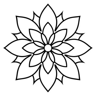 Boyama kitabı veya sayfa için soyut mandala süsü