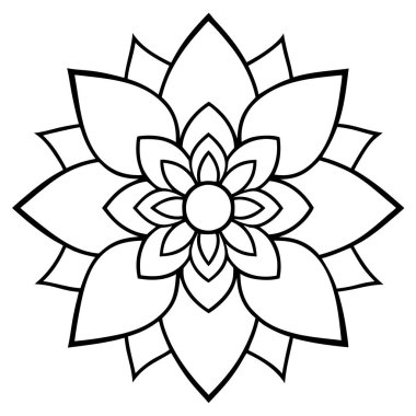 Boyama kitabı veya sayfa için soyut mandala süsü