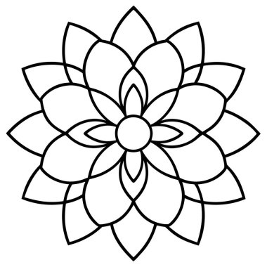 Boyama kitabı veya sayfa için soyut mandala süsü