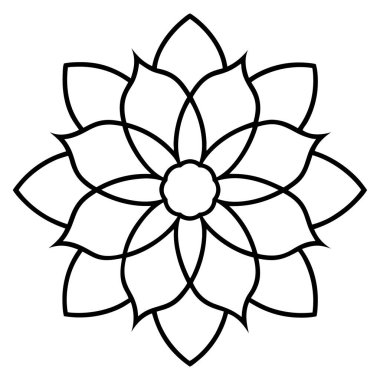 Boyama kitabı veya sayfa için soyut mandala süsü