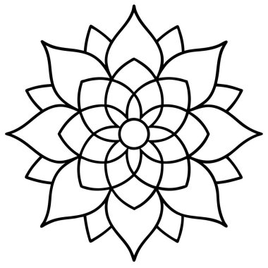 Boyama kitabı veya sayfa için soyut mandala süsü