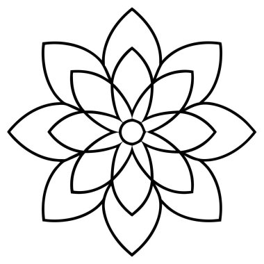 Boyama kitabı veya sayfa için soyut mandala süsü