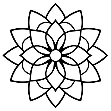 Boyama kitabı veya sayfa için soyut mandala süsü