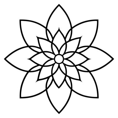 Soyut mandala süs deseni, çiçek deseni