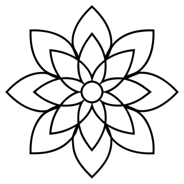 Soyut mandala süs deseni, çiçek deseni