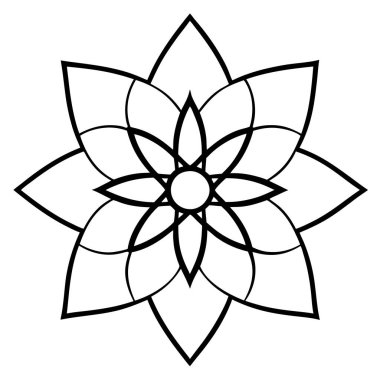 Soyut mandala süs deseni, çiçek deseni