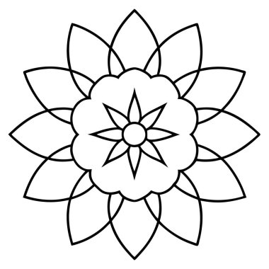 Soyut mandala süs deseni, çiçek deseni