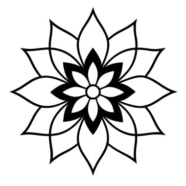 Soyut mandala süs deseni, çiçek deseni