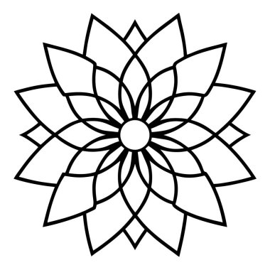 Soyut mandala süs deseni, çiçek deseni