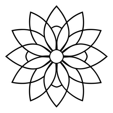 Soyut mandala süs deseni, çiçek deseni