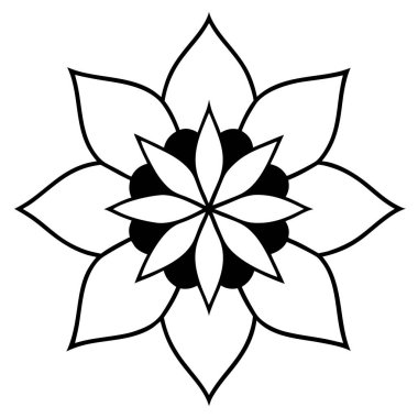 Soyut mandala süs deseni, çiçek deseni