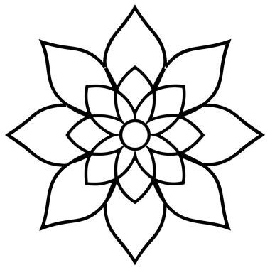 Soyut mandala süs deseni, çiçek deseni