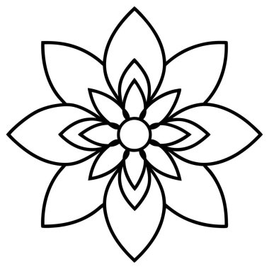 Soyut mandala süs deseni, çiçek deseni