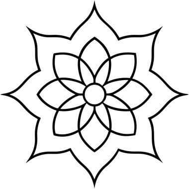 Soyut mandala süs deseni, çiçek deseni