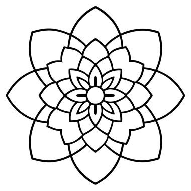 Soyut mandala süs deseni, çiçek deseni