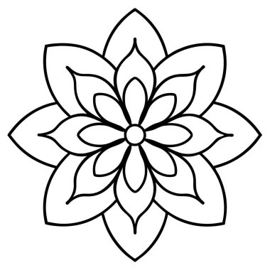 Soyut mandala süs deseni, çiçek deseni