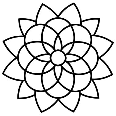 Soyut mandala süs deseni, çiçek deseni