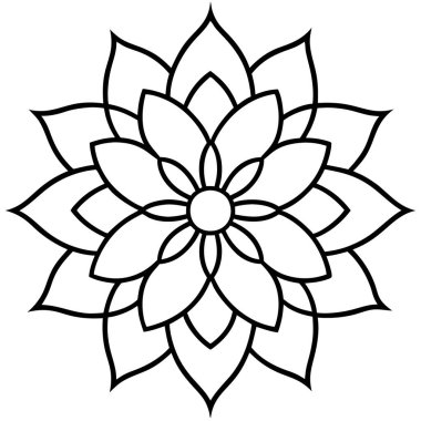 Soyut mandala süs deseni, çiçek deseni