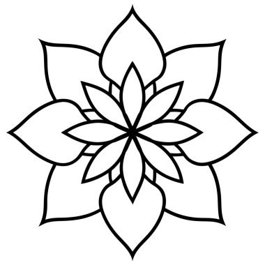 Soyut mandala süs deseni, çiçek deseni