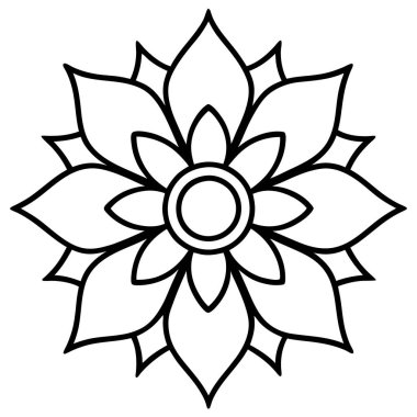 Soyut mandala süs deseni, çiçek deseni