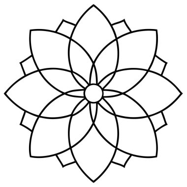 Soyut mandala süs deseni, çiçek deseni