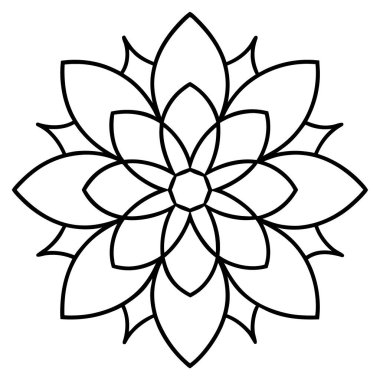 Soyut mandala süs deseni, çiçek deseni