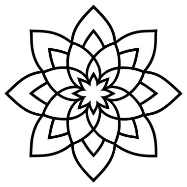 Soyut mandala süs deseni, çiçek deseni