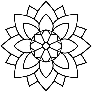 Soyut mandala süs deseni, çiçek deseni